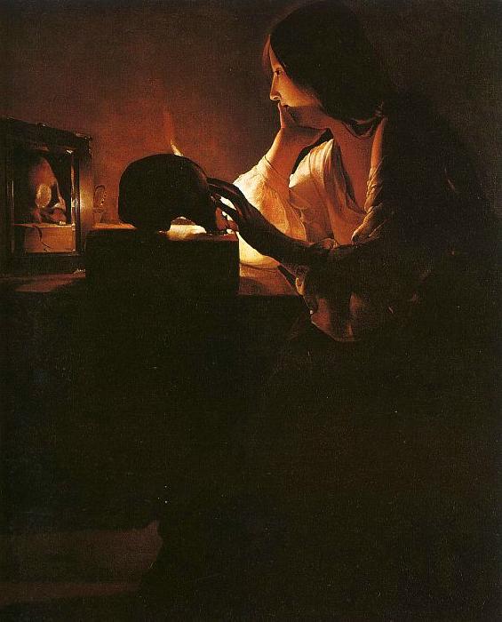 Georges de La Tour The Repentant Magdalen Sweden oil painting art